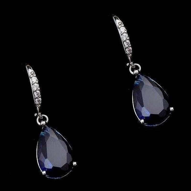 Stunning 5-Inch Bridal Pear Shape CZ Zirconia Earrings for a Dazzling Look
