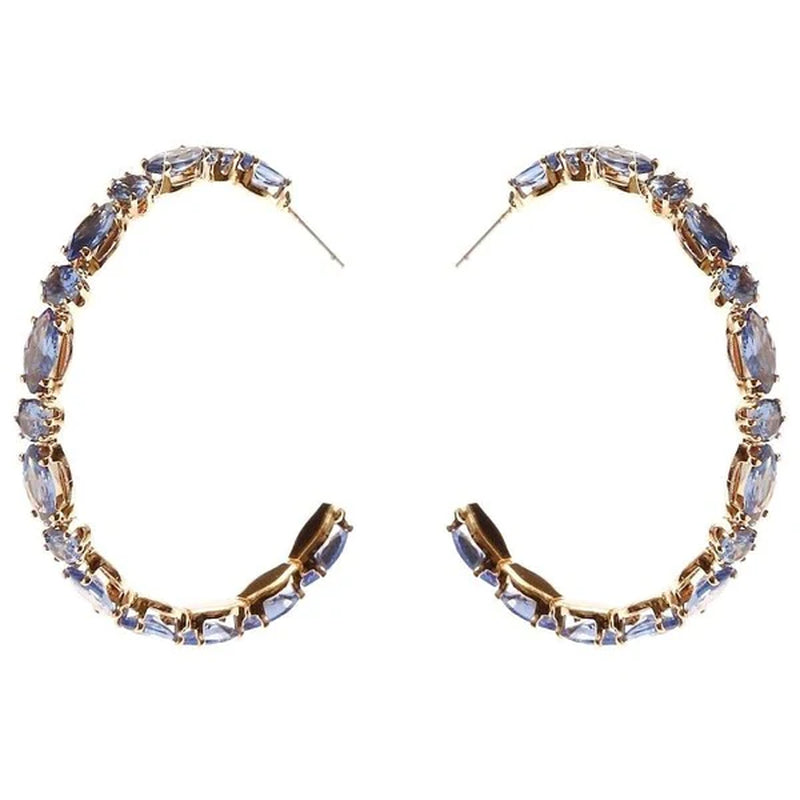 Stunning Marquise Circle Crown Halo CZ Hoop Earrings for a Radiant Look