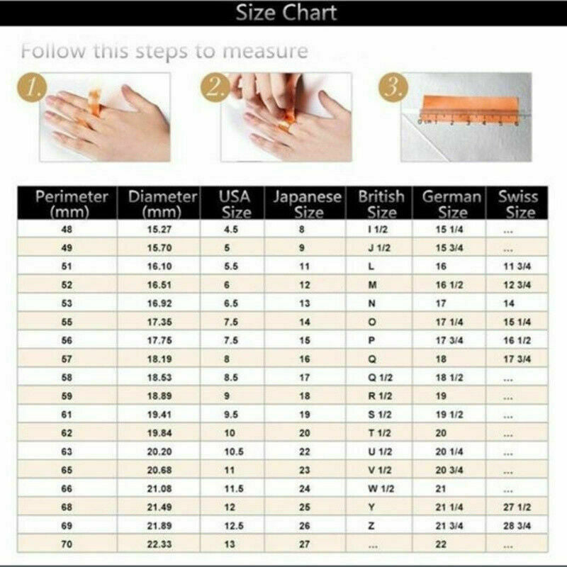 Fashion 925 Silver Ring Women Jewelry Cubic Zircon Wedding Ring Sz 6-10