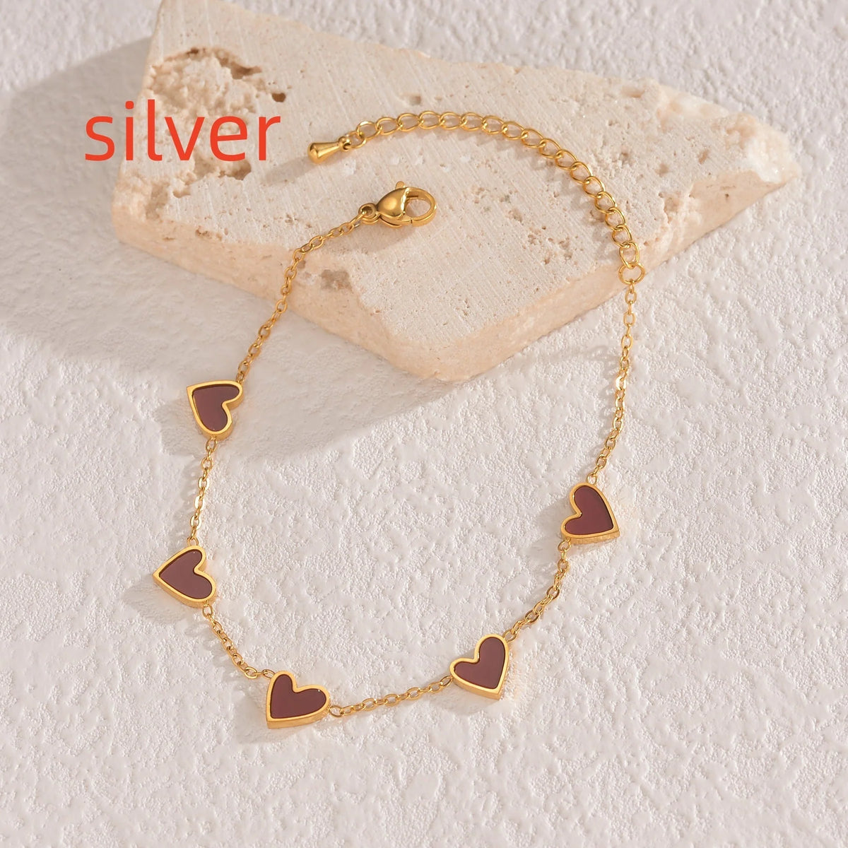 Stainless Steel Ins Love Bracelet with Dripping Heart - Perfect Fashion Gift for Valentine's Day!