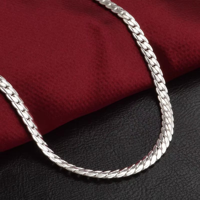 Luxury 925 Sterling Silver Necklace Chain for Men & Women - Perfect for Weddings, Engagements & Gifts (20-60Cm)
