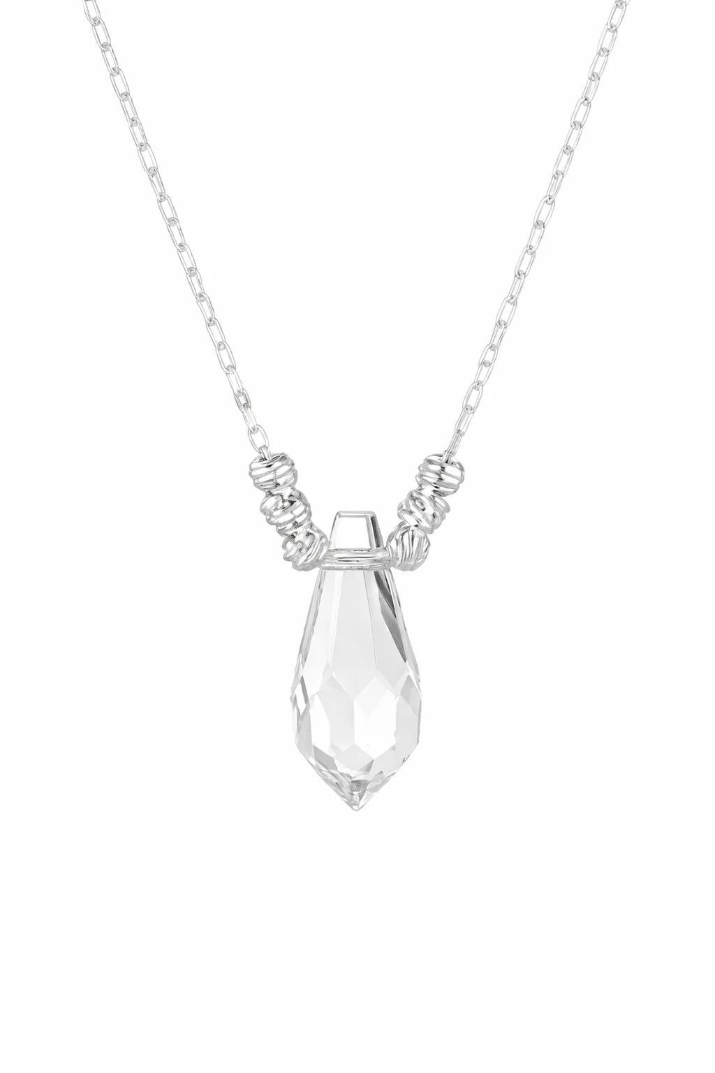 Elegant 925 Sterling Silver Crystal Pendant Necklace – A Sparkling Gift for Her