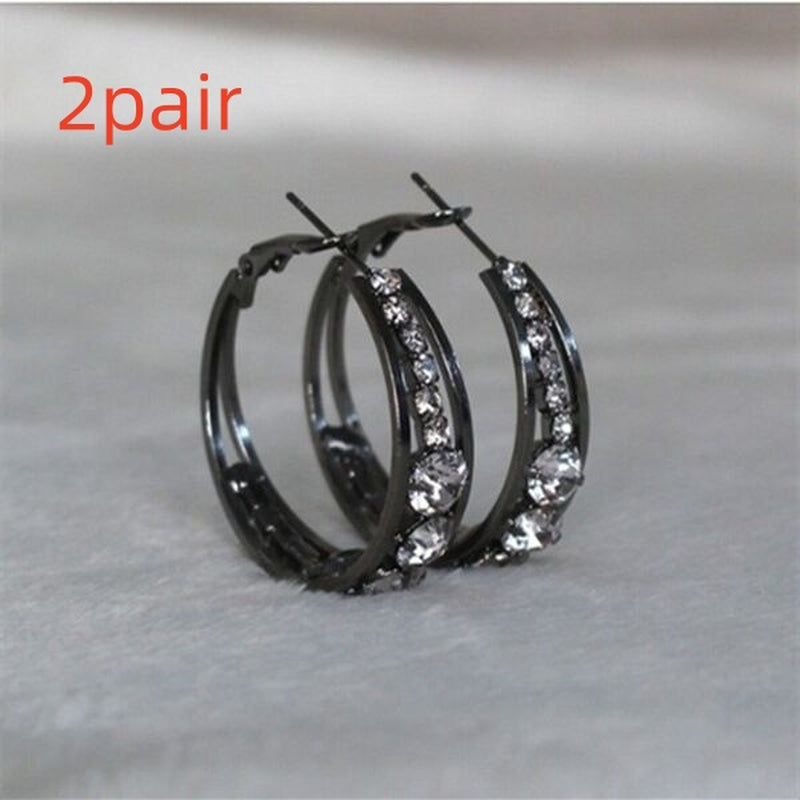European and American Air Drill Mosaic Women'S Earrings