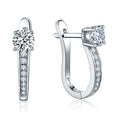 Stunning Silver Moissanite Hoop Earrings – Perfect Elegance for Any Occasion