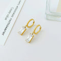 Stunning Gold Plated Hoops with Sparkling Cubic Zirconia Dangle Earrings